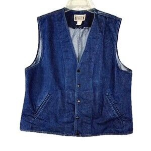 Classic Old West Styles Denim Concealed Carry Vest Men's  XL Blue Made in USA